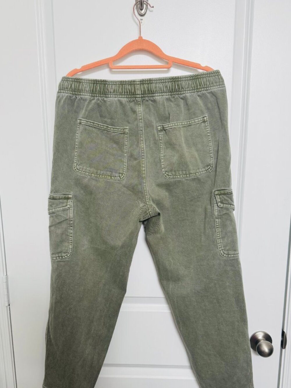 Gap Denim Easy Jean Olive Green Cargo Jogger Pants Size M - Picture 4 of 5